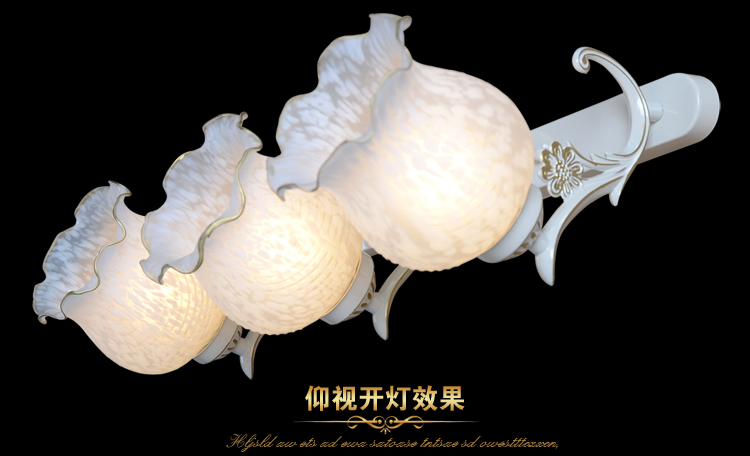 欧式地中海田园镜前灯三头复古美式卫浴室卫生间灯具6602 6602-3镜前灯