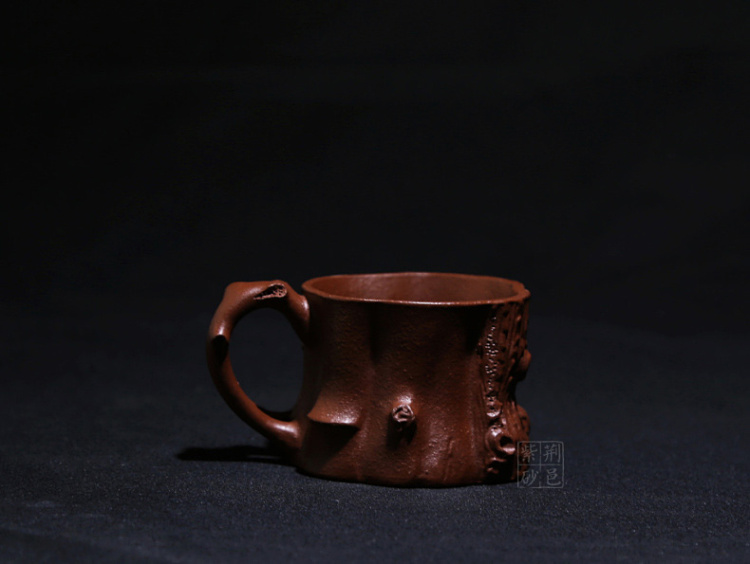 
                                        荆邑紫砂杯子茶杯大号水杯全手工男女功夫茶具茶杯套装紫砂茶壶宜兴礼品泡茶岁寒三友小杯子                