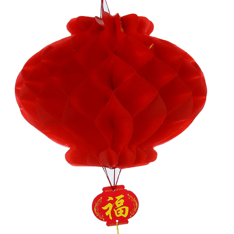 加厚塑纸灯笼串挂件 红色折叠红灯笼 春节过年货中国结灯笼居家装饰羊年 一包10个装 25号10个装