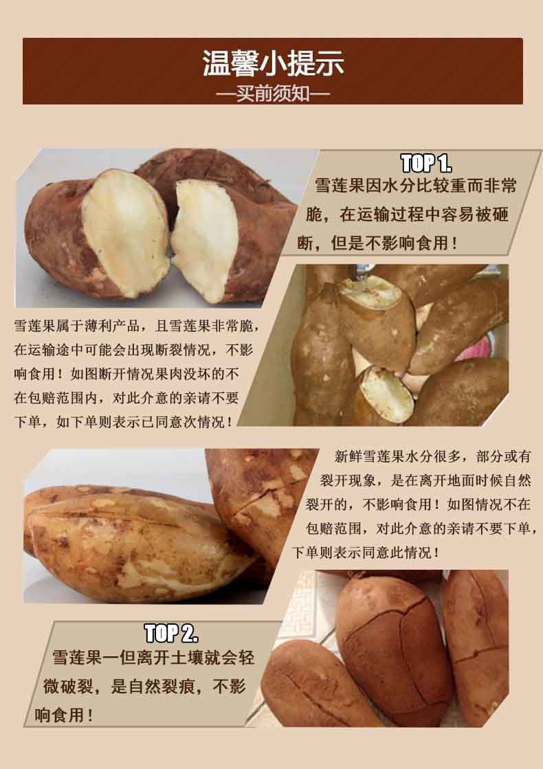 云南特产天山雪莲果 红泥沙新鲜水果5kg_ 3折现价29元