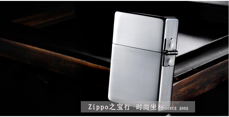 美国*芝宝zippo打火机*zippo 镀铬拉丝 3铰链 1935.25复刻版