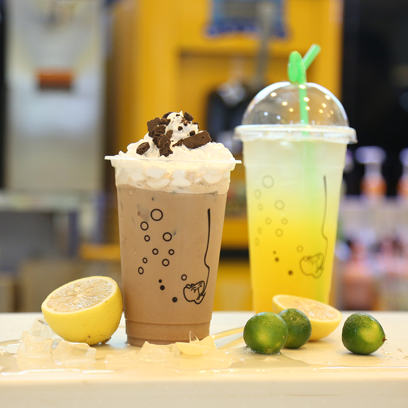 派尼美特500/700ml一次性塑料杯奶茶杯冷饮果汁杯加厚