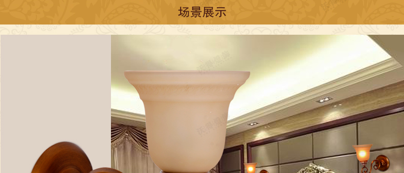 
                                        沃得简约欧式壁灯 客厅卧室床头壁灯复古简欧过道壁灯阳台灯树脂壁灯单双头6003 单头 方向可调                