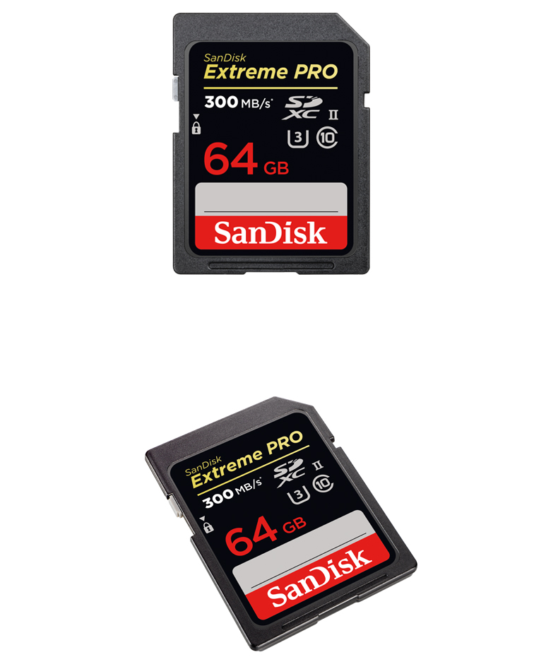 闪迪(sandisk)sd卡单反相机 uhs-ii存储卡 读取高达300mb高速相机内存