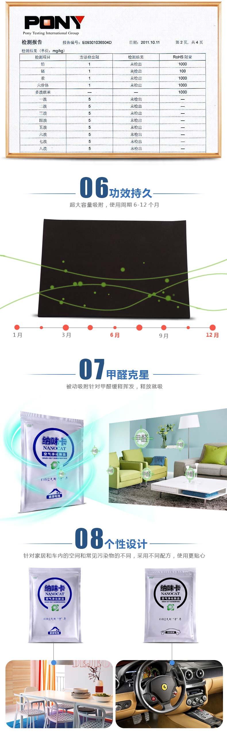 
                                        德宣纳味卡 装修除甲醛卡优于活性炭光触媒炭包 除甲醛除味剂144倍 俩袋搭配 套餐加送1袋请拍下方套餐                