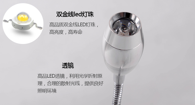 爱惟简约卧室床头阅读灯新中式过道壁灯带开关镜前led灯现代婴儿喂奶灯夜光灯氛围灯B3007 白光