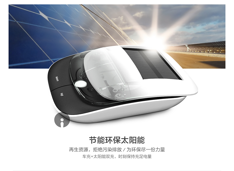 IdeaShow 空气净化器 太阳能净化盒子氧吧 专业车载杀菌PM2.5去味负离子 白色