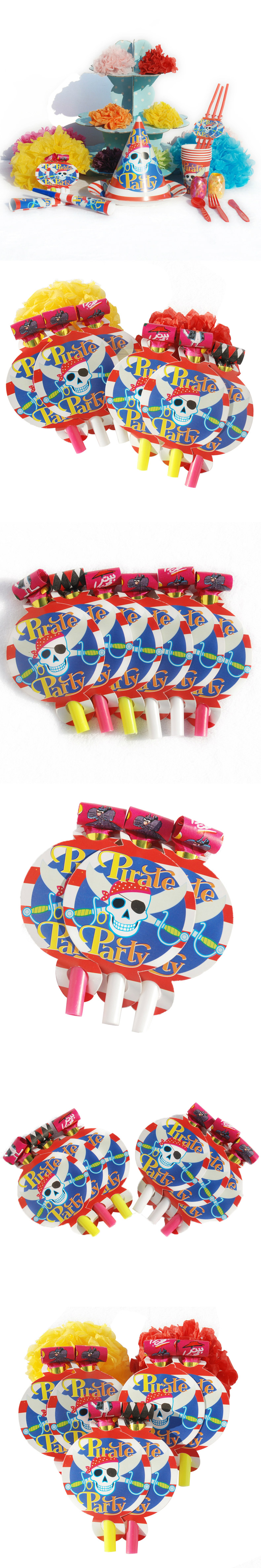 孩派HighParty生日派对//生日聚会//生日派对用品//生日用品/加勒比海盗吹龙6个