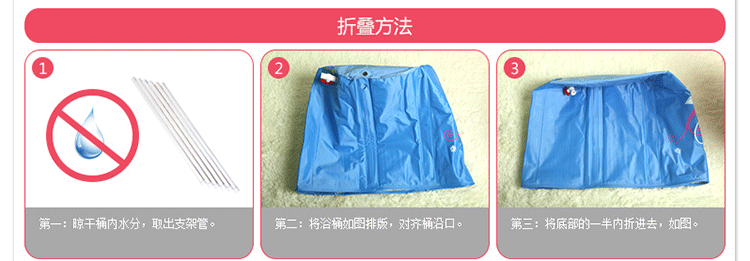 
                                                                                水美颜 成人加厚折叠小户型室内泡澡桶沐浴桶 加厚塑料大人洗澡盆洗澡桶桑拿浴箱  儿童免充气浴缸 深蓝星空（单层）65X65+盖子+5个浴袋                