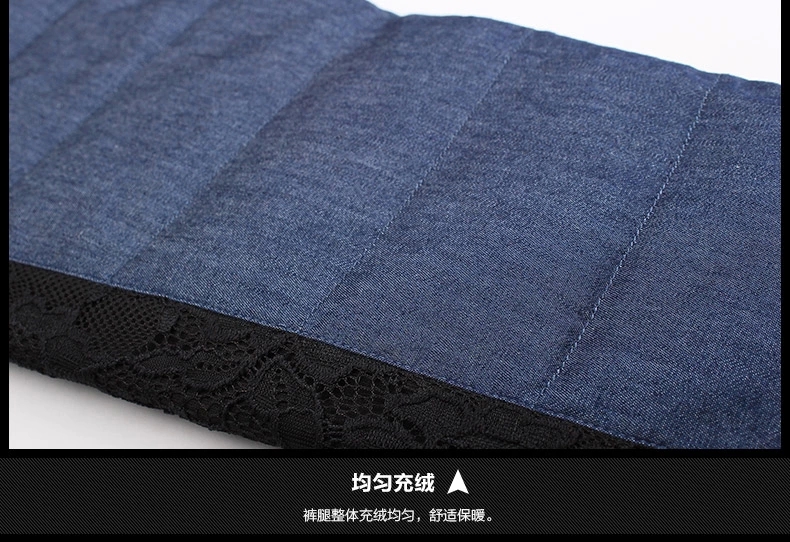 恒源祥羽绒棉裤冬季新款女装羽绒裤外穿加厚时尚保暖中腰小脚裤子棉裤 10#蓝色 170/92A/XL