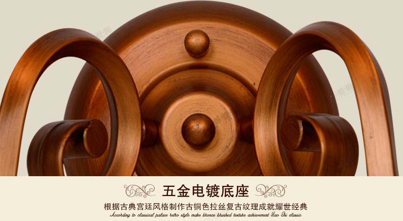 
                                        沃得简约欧式壁灯 客厅卧室床头壁灯复古简欧过道壁灯阳台灯树脂壁灯单双头6003 单头 方向可调                