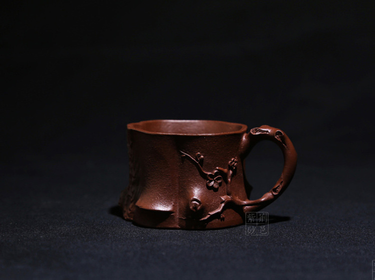 
                                        荆邑紫砂杯子茶杯大号水杯全手工男女功夫茶具茶杯套装紫砂茶壶宜兴礼品泡茶岁寒三友小杯子                