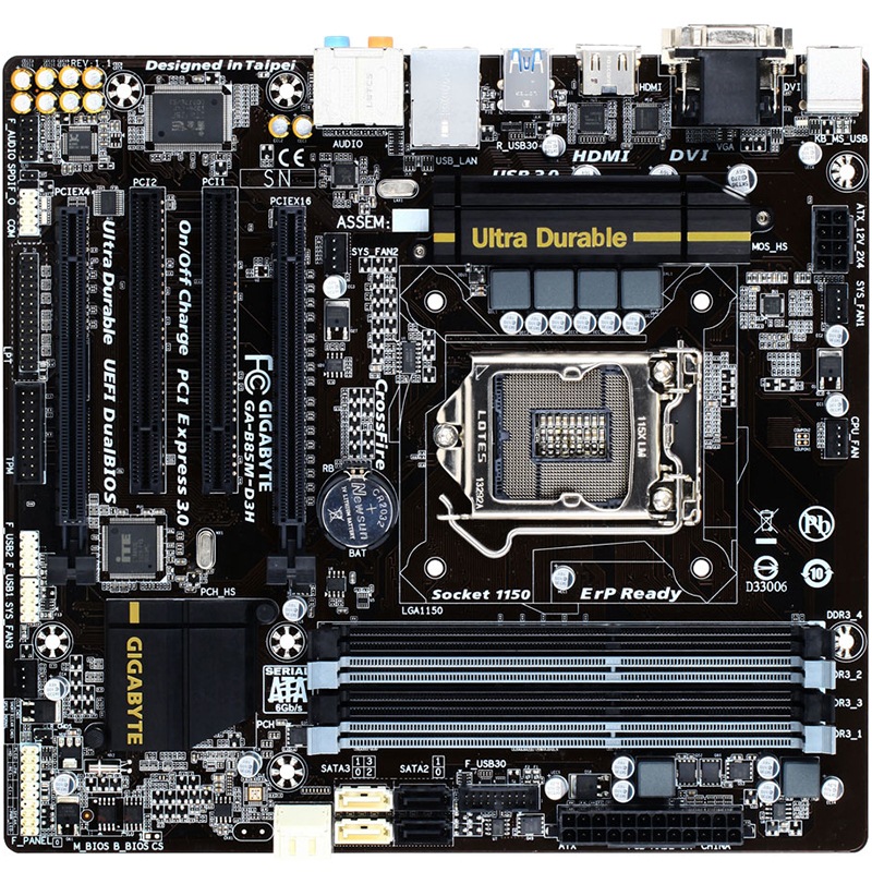 技嘉（GIGABYTE）B85M-D3H主板 (Int...
