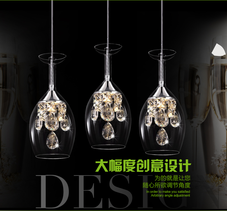 蒙特丽智慧云 客厅餐厅厨房餐吊灯 MD3031现代简约水晶灯不锈钢底盘l吊线可调节(B) 8头/40W