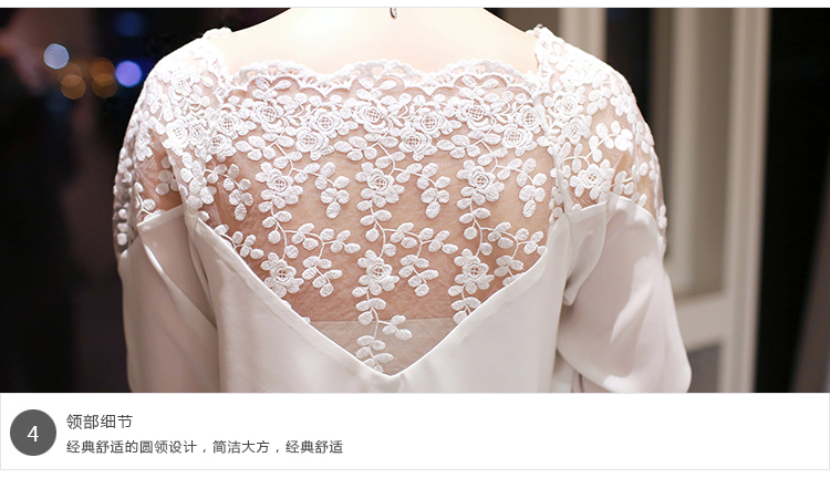 衣族一行 2015年春夏新品雪纺衬衫女士蕾丝打底雪纺衫七分袖韩版宽松蕾丝打底上衣女款 黑色 L