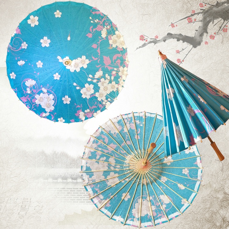 油纸伞 遮雨遮晒 古典传统 舞蹈婚庆 道具装饰cos 粉色梅花6 50厘米半