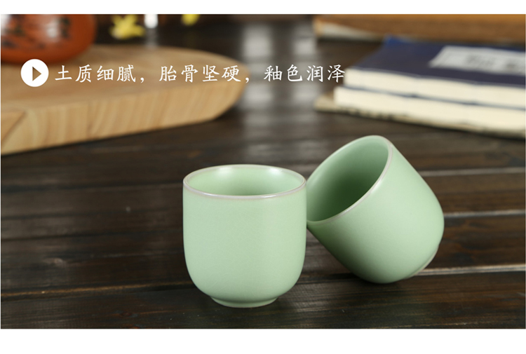 朴家 汝窑暖手杯 汝窑汝瓷茶杯陶瓷汝窑单杯品杯茶杯开片品茗杯