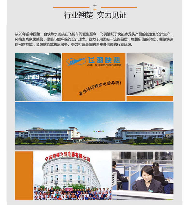 飞羽4E-4即热式电热水龙头下进水厨房快速加热电热水器 卫生间热水龙头