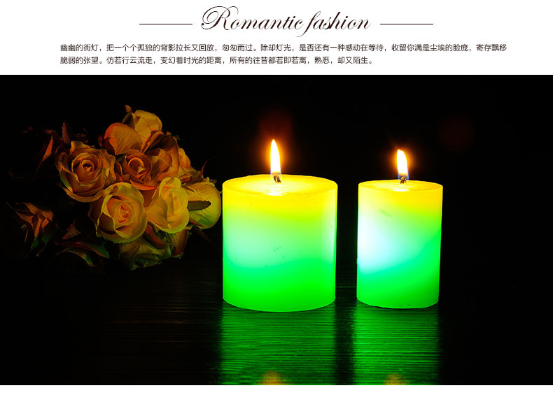 
                                        聚堂部落（jutangbuluo） 热光感应led蜡烛浪漫温馨电子蜡烛灯 婚庆家居装饰蜡烛 如图 7X7.2--240g                