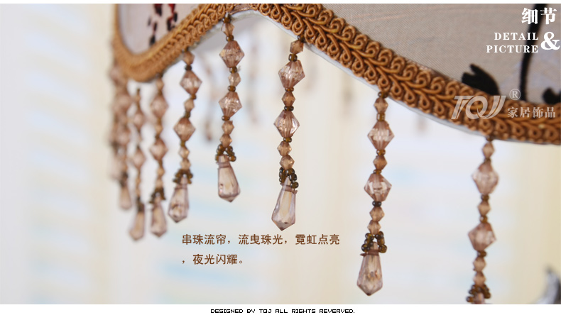 
                                                            屯奇居（TQJ）/欧式客厅卧室台灯电话机/床头装饰台灯/书房美式蕾丝装饰灯 棕色                