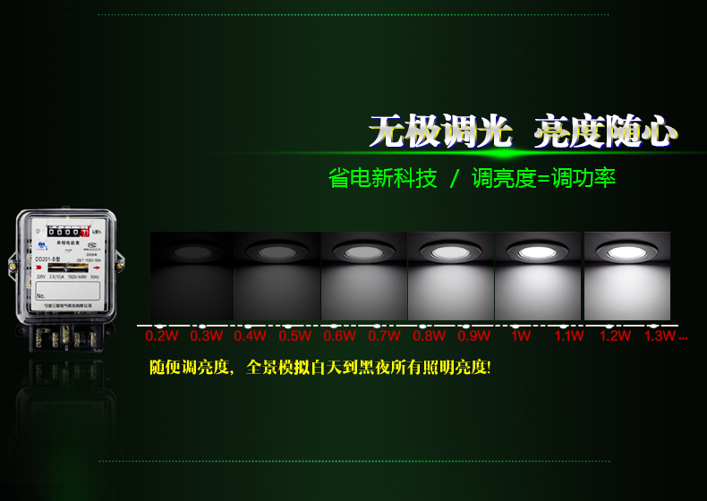 
                                        吉海仕（JIHISI） 智能led射灯3w 猫眼灯 智能灯 客厅彩灯筒灯LED开孔9公分 银色外壳 开孔9厘米--6W全彩智能调光调色-带遥控                