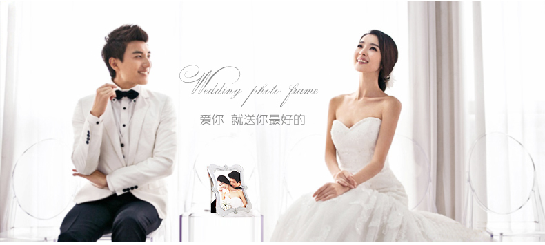 图慕相框摆台 7寸6寸 10寸8寸影楼生活照水晶相框欧式婚纱照珍珠创意 天使树脂相框 7寸
