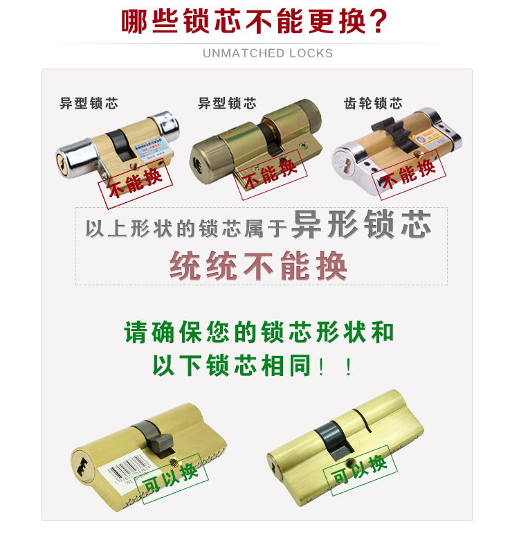 北亦 超b级空转叶片防盗门锁芯 新一代c级锁 双面外铣