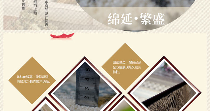 巴比伦（babylon）进口仿羊毛客厅茶几餐厅书房卧室地毯 典雅黑 2400MMx3400MM