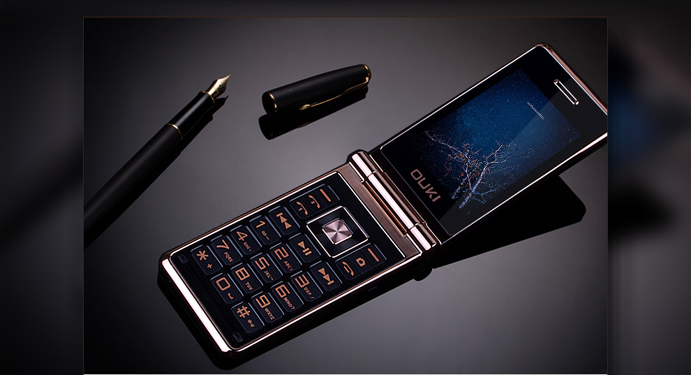 欧奇 V18 移动/联通2G 翻盖老人手机 双卡双待 咖啡 官方标配