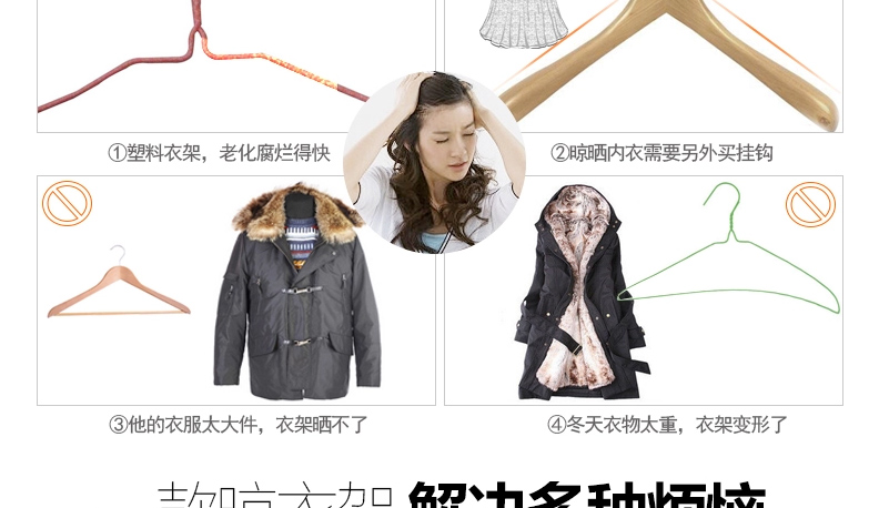 
                                        优卓家 衣架干湿两用衣撑 不锈钢实心晾晒衣架晾衣架衣服撑衣挂 家庭套装 40个                