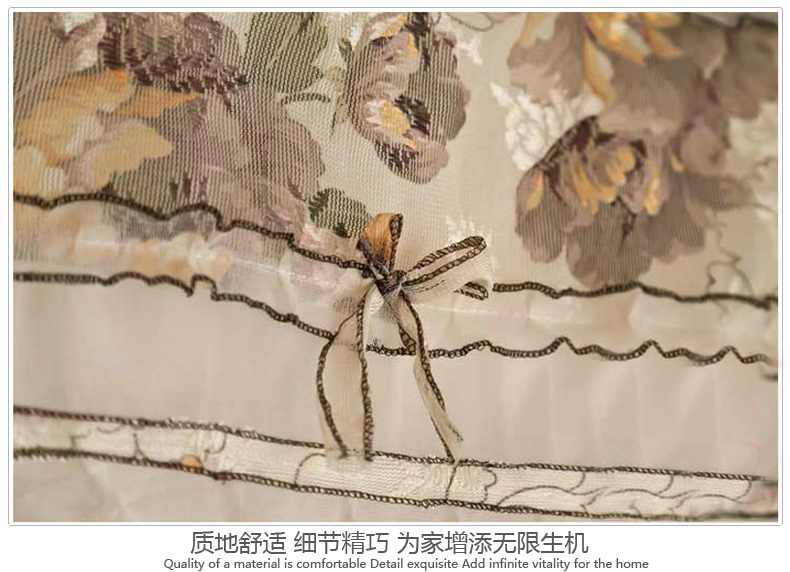 幸福鸟 新款空调罩蕾丝挂机防尘套 月下花影 罩长约86cm(适用于长80-86cm的挂机罩)