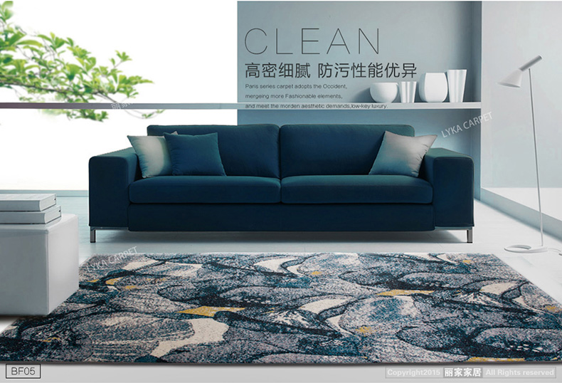丽家家居 简约时尚地毯 客厅卧室门厅防滑地垫 BF03 800MM*1200MM