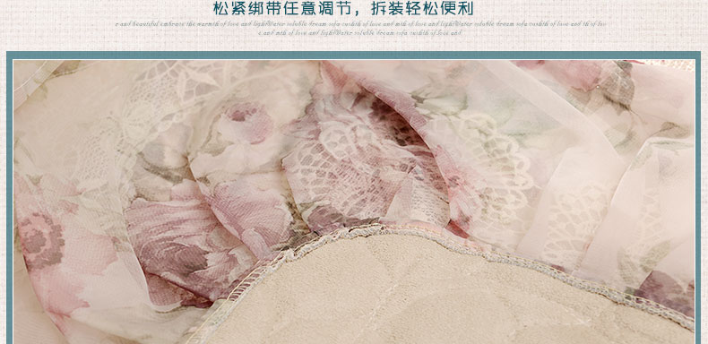 
                                        真琴 椅子坐垫餐椅垫布艺蕾丝椅背套子 维纳斯 45*45cm荷叶边椅垫                
