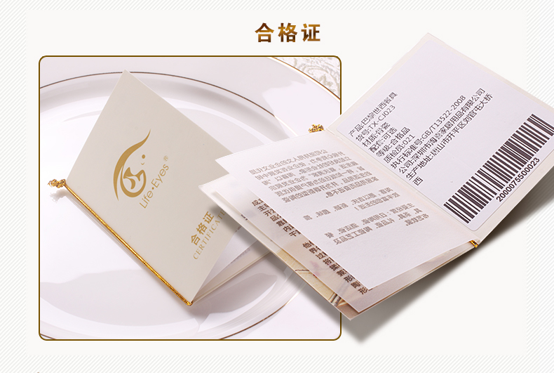 
                                        LIFEEYES欧式简约 陶瓷牛排西餐盘子 酒店摆台样板房装饰金边多伦多餐具套装 12头全配套                