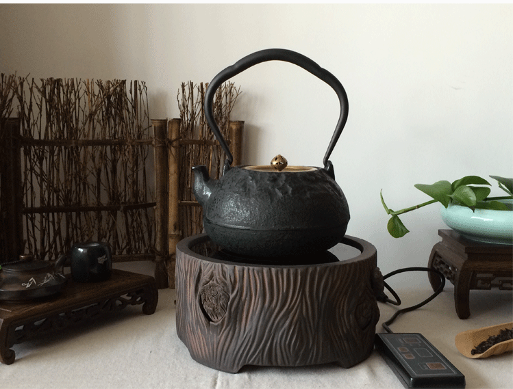 
                                        【盛虎堂铁壶旗舰店】台湾原矿陶土电陶炉 线路版按键式手工铁壶银壶铜壶电热茶炉无辐射 田园 田园居士 功率1200瓦                