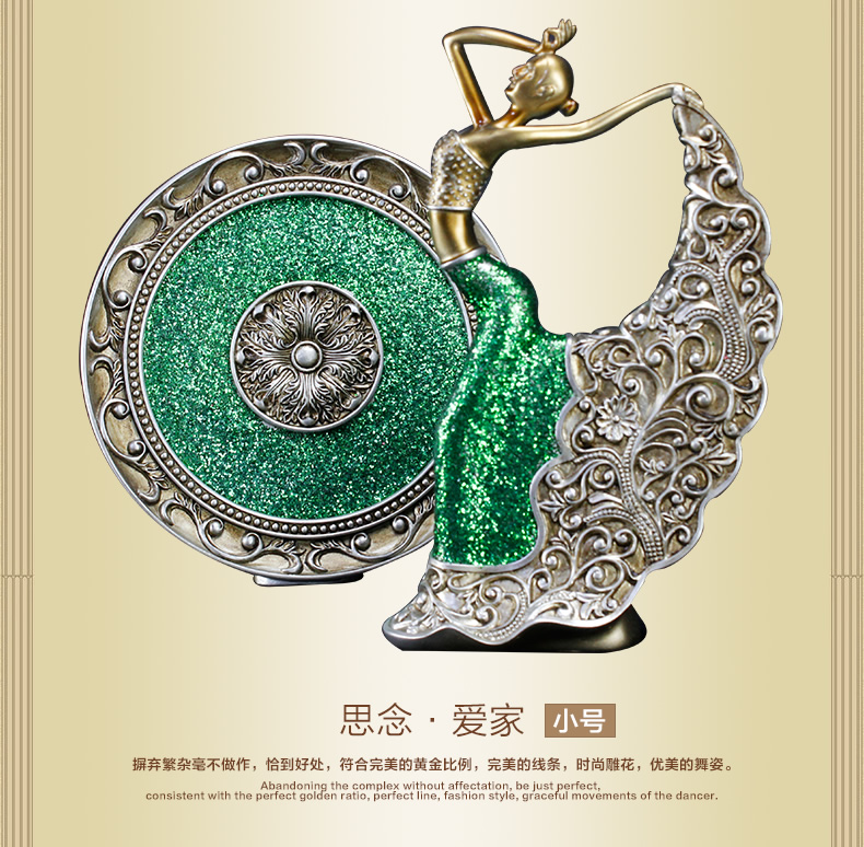 
                                        欣润树脂人物个性摆件舞女房间装饰品客厅 时尚简约摆设创意工艺品 大号 粉色+绿色 一对人 高51.5CM                