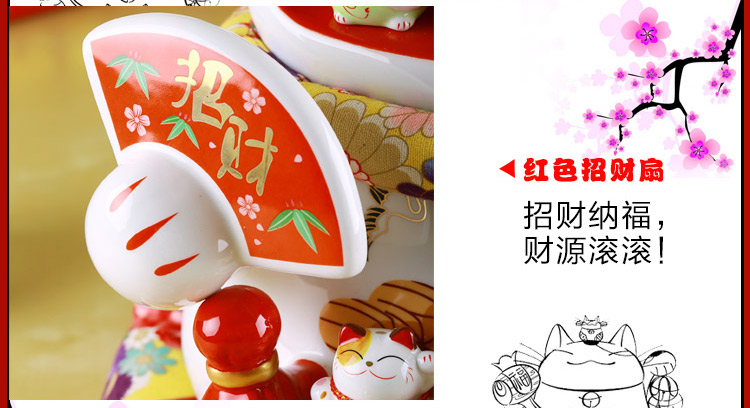 
                                        招财猫摆件 特超大号陶瓷日本招财猫储蓄罐 存钱罐 开业创意礼品特大号宝船开运大嘴猫YS 宝船开运大嘴猫-经典红配饰                