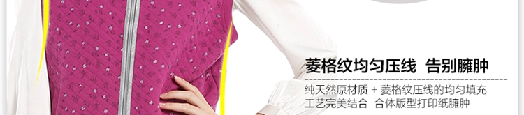 森鹅中老年保暖马甲女装妈妈装秋冬加厚夹棉马夹背心拉链坎肩印花优雅舒适大方本命年多色 时光紫 175/96A