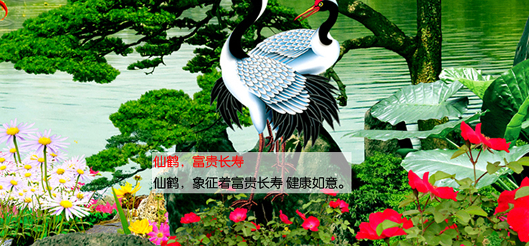 卡卡十字绣5D魔方钻石画 流水生财旭日东升 圆钻新款十字绣钻石绣贴钻画客厅 魔方圆钻180*75cm满钻全贴