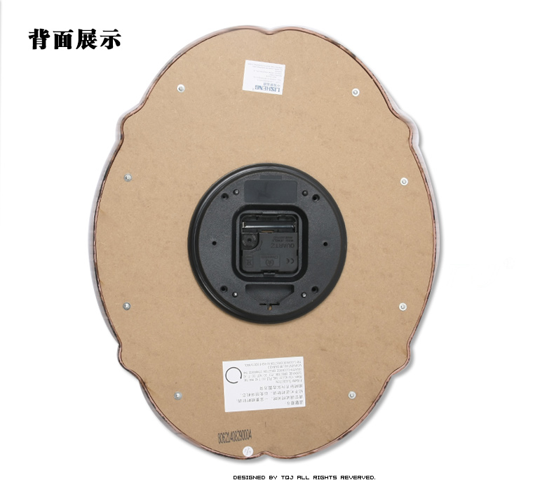 
                                        丽盛（LISHENG）中号欧式静音客厅单面挂钟时钟挂表卧室钟表餐厅钟表 古铜色                