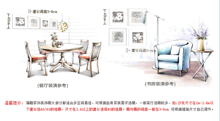 
                                        福雕家饰（RELIFE） 现代客厅装饰画沙发背景墙壁画餐厅画浮雕3d立体四联挂画 无框小清新风格 黑白色 现货 40*40*4                