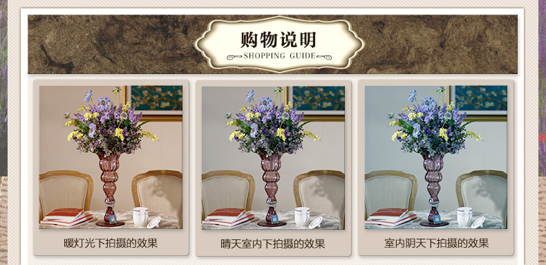 Snnei室内 高脚透明玻璃花瓶 欧式古典 时尚现代摆设 客厅装饰品 灰色中号花瓶 花瓶组合-7天发货