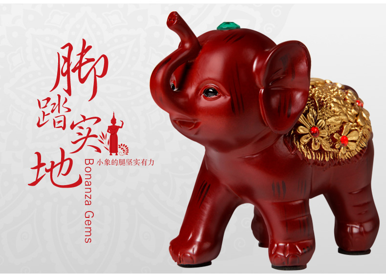 
                                        吉善缘 大象摆件 三只小象欧式创意礼品礼物家居小装饰三连象工艺品摆设 0068 吉祥如意三连象                