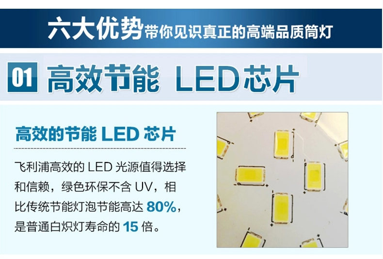 【年货节狂欢】飞利浦led筒灯天花灯过道灯牛眼灯闪烁二代闪轩白边4寸闪灵增强版 单只装 冷白光 6500K 白边