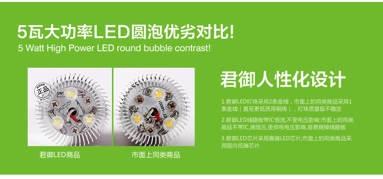 科美家灯饰5瓦超亮LED大功率E27圆泡8013光源节能灯泡灯具 8013-白
