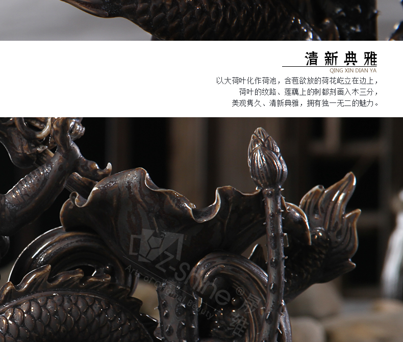 Z-shine 晟维 塔锥沉香盘家居摆件 创意倒流香炉 倒流烟观烟香薰炉 檀香居室香炉摆件