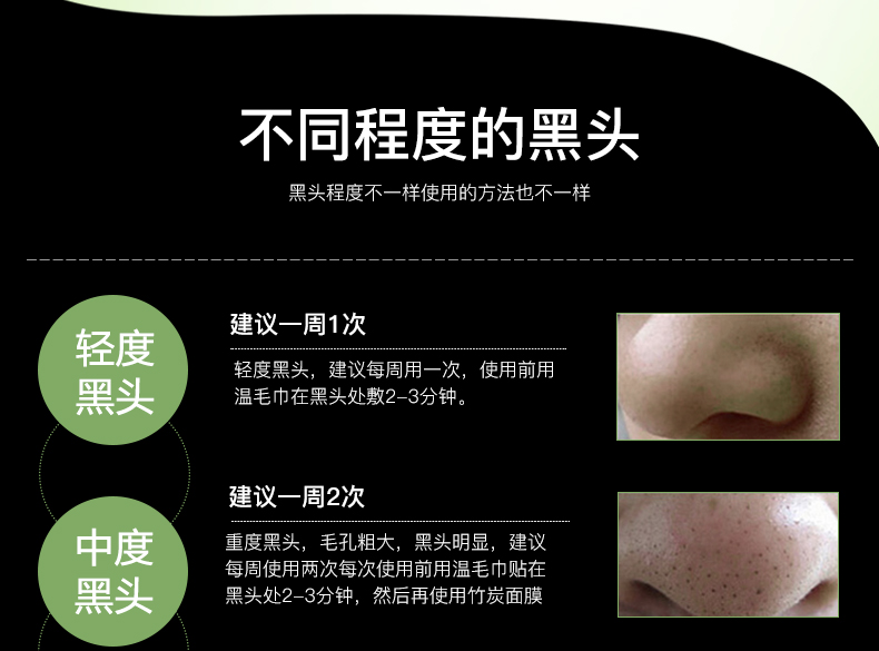 碧素堂 竹炭撕拉式吸黑头面膜120g去黑头鼻膜女男士熬夜暗沉油皮痘肌 去黑头面膜120G