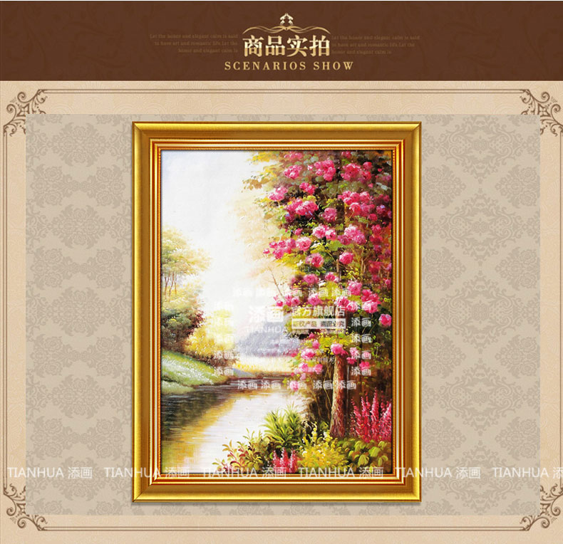 
                                        添画 手绘装饰油画客厅玄关挂画现代简欧风景油画 走廊壁画 A1 70*100CM                