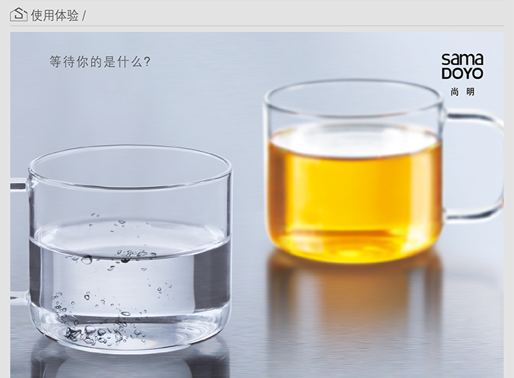 
                                                            尚明 CP02玻璃品杯 小茶杯  耐热水杯 透明品茗杯 带把茶杯子  两只装 两只装                