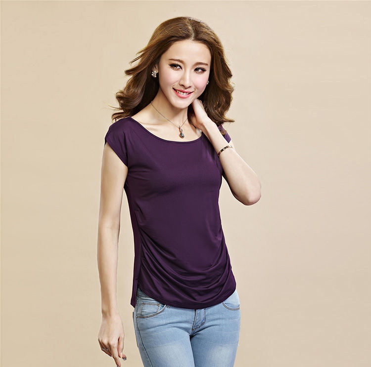 The US market is the female summer short-sleeve girls T-shirt Han version T pension 2015 summer new, simple and elegant and relaxed thick mm video thin casual T-shirt denim blue XXXL counters quality pictures, price, brand platters! Elections are good character, the national distribution, so why buy now enjoy more preferential! Health